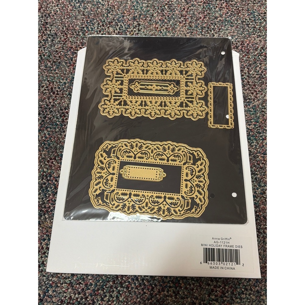 Anna Griffin AG-1121H Mini Holiday Frame Dies Metal Cutting Set New